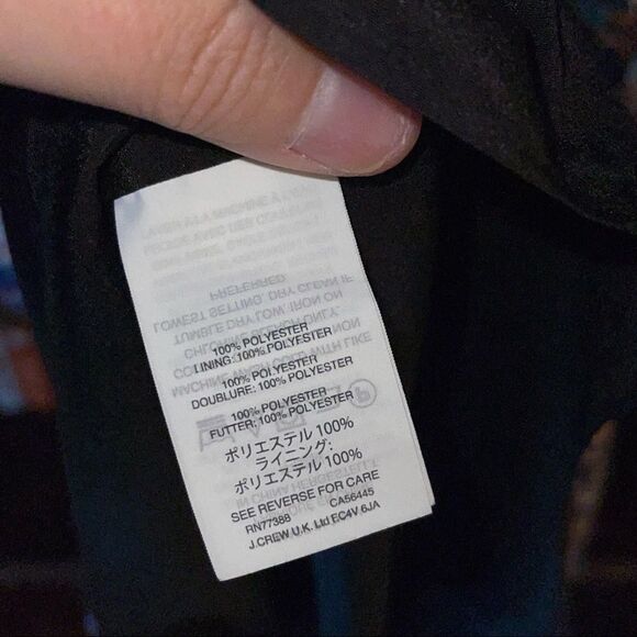 J Crew Blue Ruffle-Hem Paisley Floral Dress 2 - Picture 3 of 3